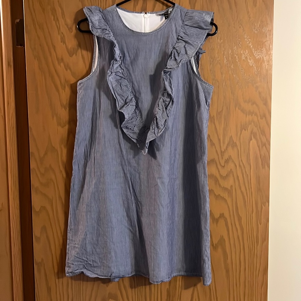 Stripe & ruffle dress from express